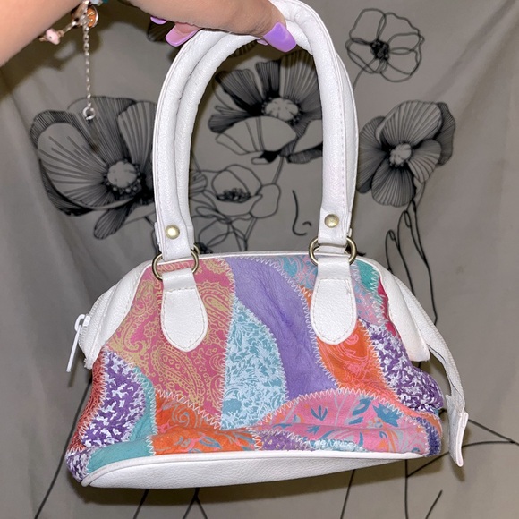 Mini Vintage Patchwork Handbag - Picture 2 of 3